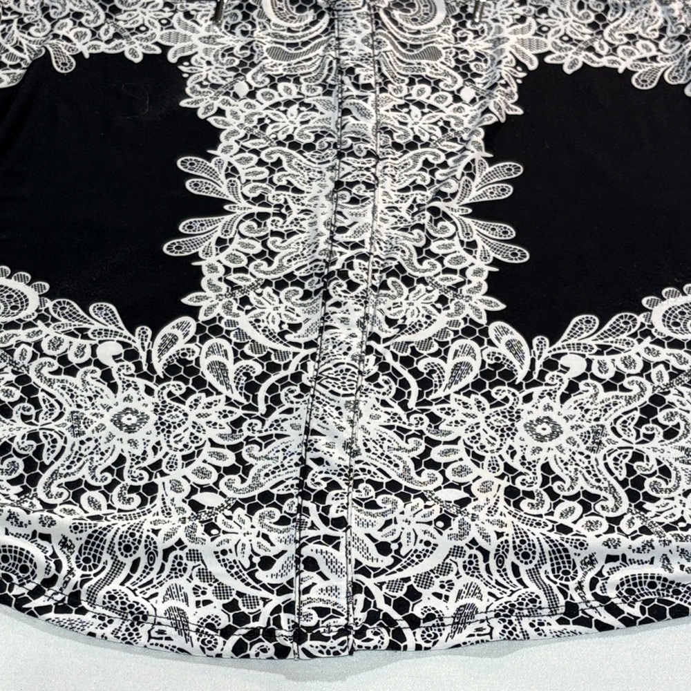 INC International Concepts Black and White Paisley Sleeveless Blouse Large - Picture 14 of 15